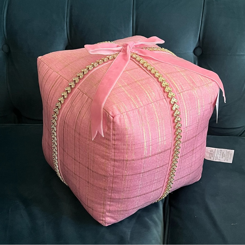 Pink Christmas Gift Pillow